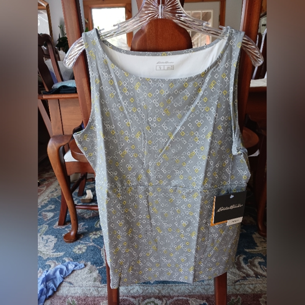Eddie Bauer Aster Tank Top Grey Sz Tall Large NWT